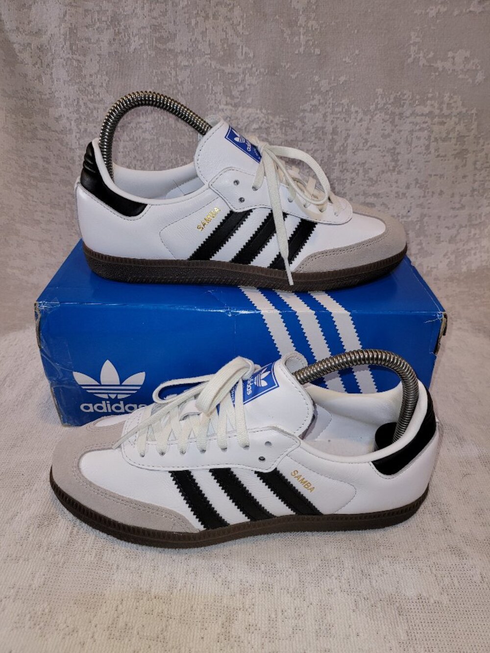 adidas Originals Samba OG J Unisex Kids S Sneaker US 5 (Women’s 6.5) White/Black